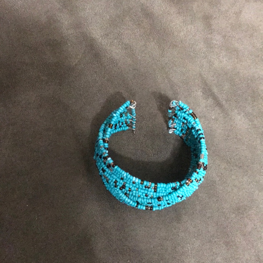 Turquoise Beaded Cuff - Picture 2 of 3